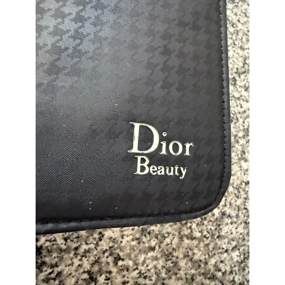 Dior Beauty Makeup Organizer Case Unisex OS Black Good Houndstooth Travel Vanity